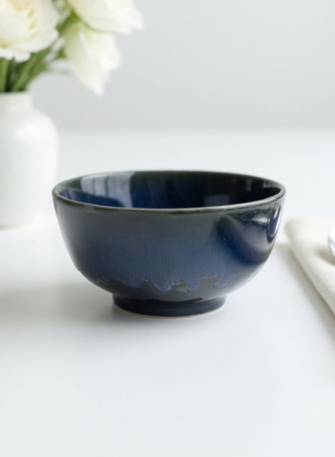 Clink Japanese Style Ceramic Soup Bowl, Premium Porcelain Soup Bowl 6.25 inch, Blue Glaze Ramen Bowl, Handcrafted Ramen Bowl, Perfect for Soup, Rice, Ramen, Cereal, Fruits - Image 3