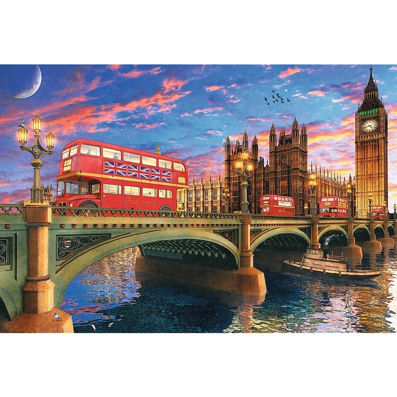 Trefl - Wood Craft Palace of Westminster, Big Ben, London Wooden Puzzle 500+1 Pieces - 20155 - Image 2
