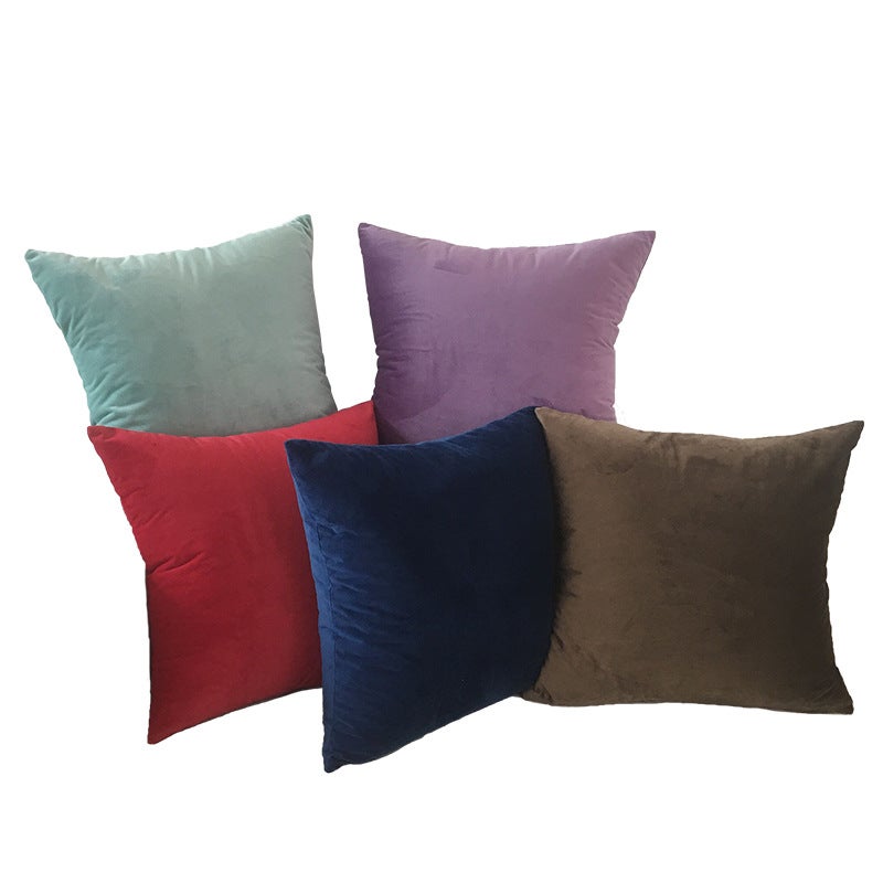 Velvet Solid Color Creative Nap Pillow Super Soft Sofa Cushion Stuffed Pillow Jacket - Image 3