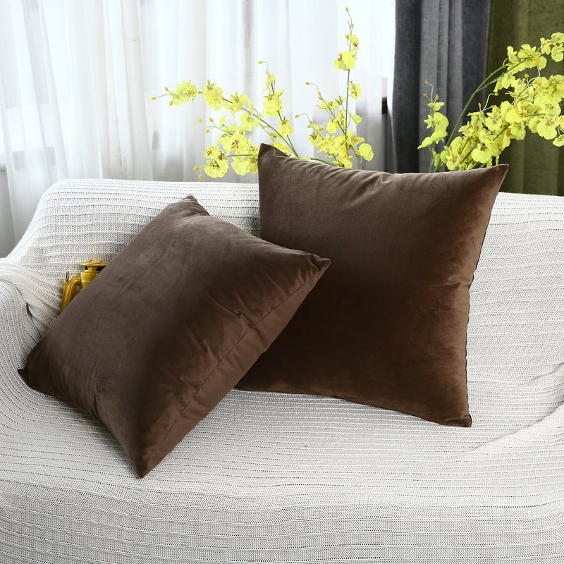 Velvet Solid Color Creative Nap Pillow Super Soft Sofa Cushion Stuffed Pillow Jacket - Image 1