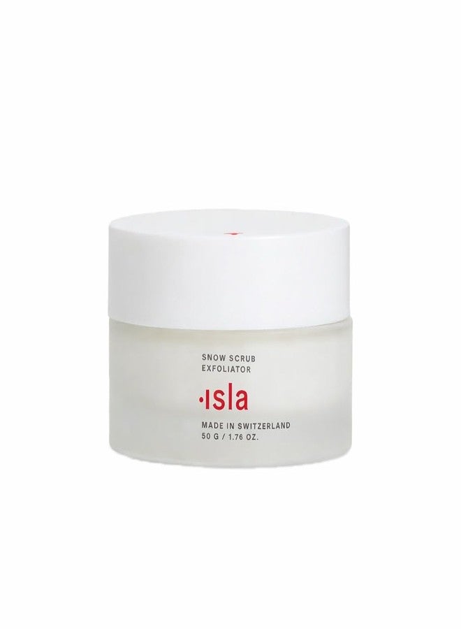 ISLA Snow Scrub Exfoliating Treatment, Smooths Texture, Unclogs Pores & Boosts Radiance, Hydrated Silica, Fruit Enzymes, Glycerin & Pink Slow Algae, Skin Barrier-Safe, 1.76 fl oz - Image 1