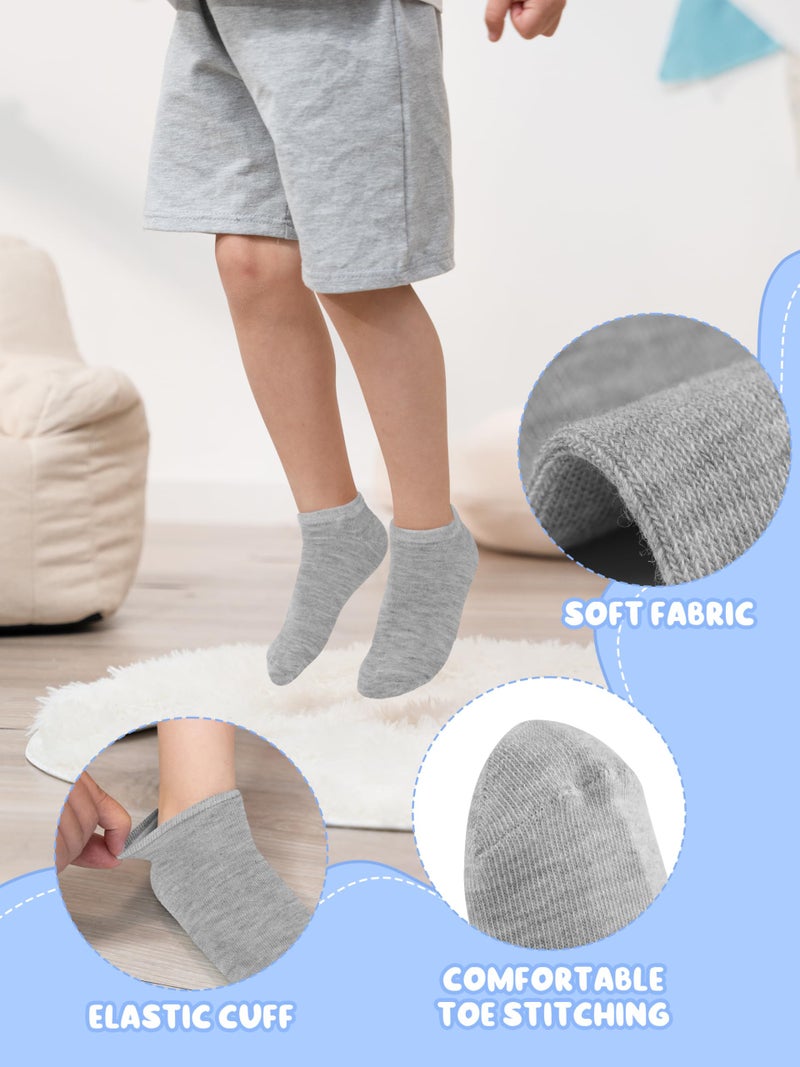 Cooraby 15 Pack Kids' Half Cushion Low Cut Athletic Ankle Socks Boys Girls Ankle Socks - Image 3