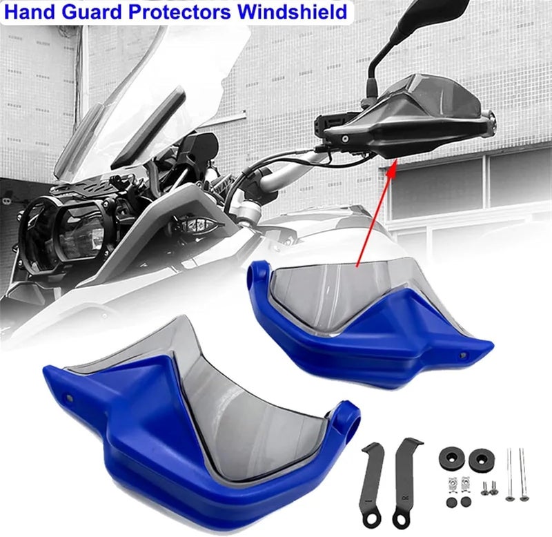 QASULER Red Blue Handguard Protection Wind Shield Guards - Image 2