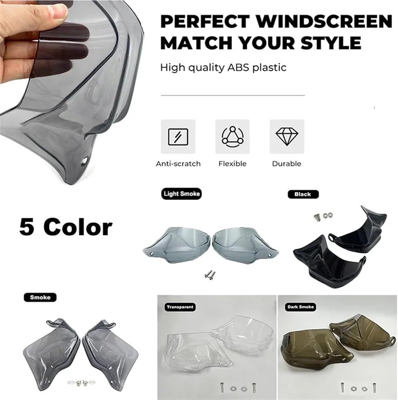 QASULER Red Blue Handguard Protection Wind Shield Guards - Image 5