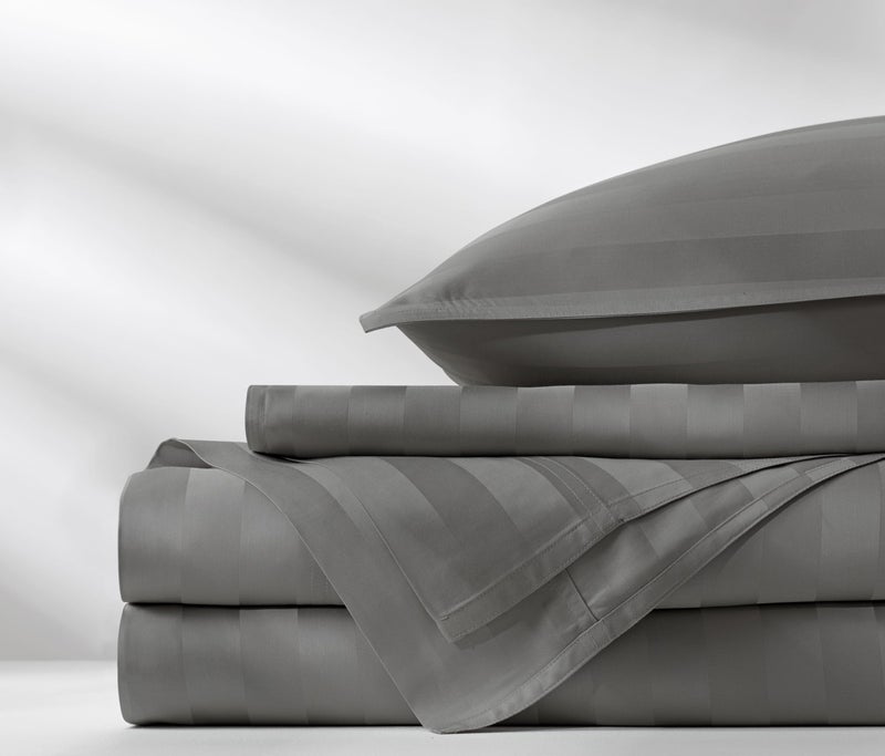 Pure Bamboo Full Sheets by Pure Bamboo  Genuine 100% Organic Viscose Derived from Bamboo Bed Sheet Set  Luxuriously Soft & Cooling  Double Stitching  Lifetime Quality Promise (Full  Jacquard Stone)  - Image 4