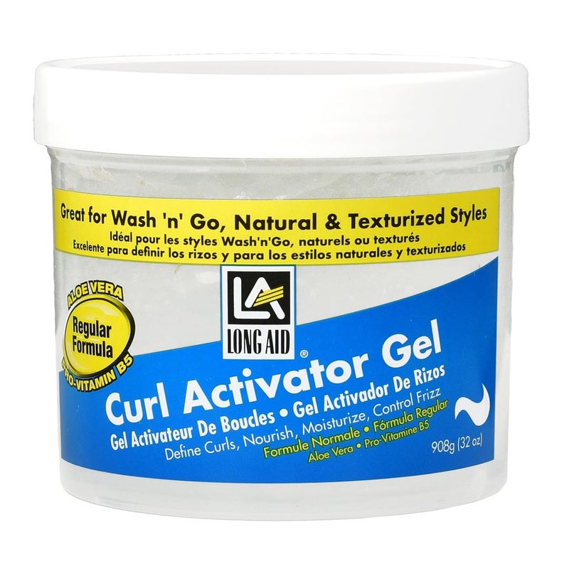 AmPro LongAid Activator Gel  Enriched with Aloe Vera Protein and Vitamin B Complex  Brings Essential Moisture to Strands  Defines Your Natural Curls  Regular  32 oz