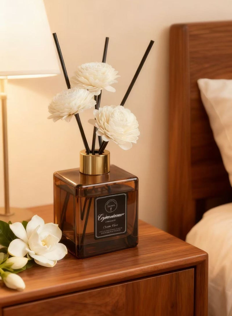 200مل منعطر الغرفة الأساسي الطبيعي المعتمد على الزيوت العطرية - كمثرى إنجليزي وفريسيا | معطر جو طويل الأمد | عطر أنيق للعلاج العطري للمنزل والمكتب وغرفة المعيشة - Image 2