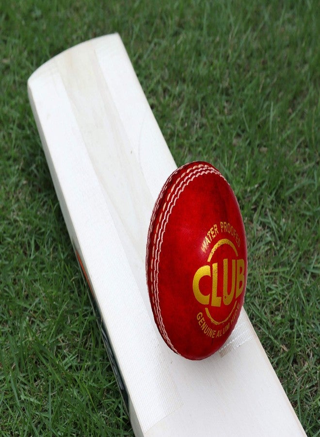 PSE Priya Sports Red Club Leather Cricket Ball Two Part Pack of 2 - Image 3