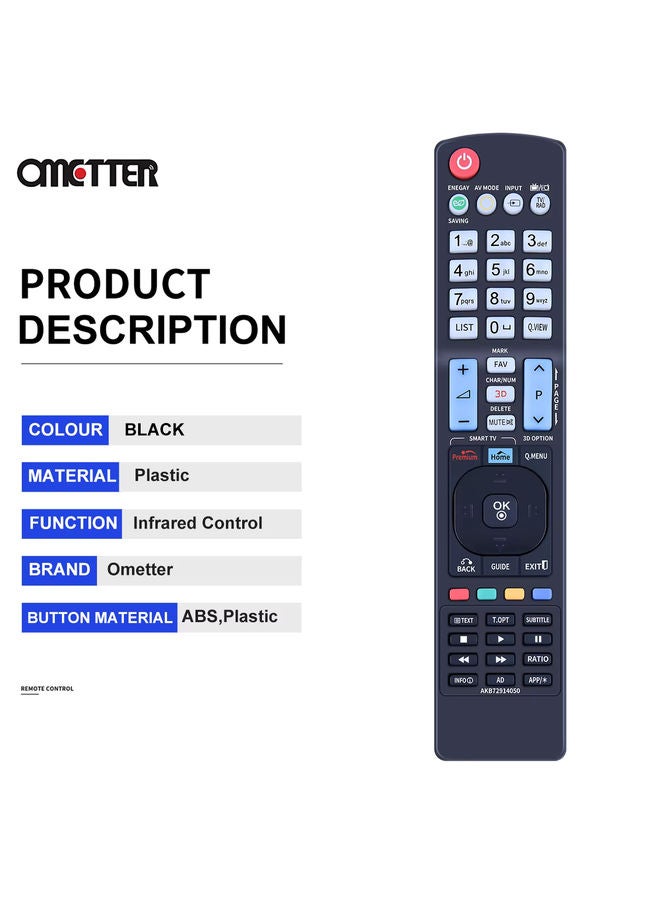 OMETTER New AKB72914050 For LCD 3D TV Remote Control PLASMA LED 42LW5500 55LW5500 47LW570S 47LW650S 55LW570S 55LW650S 32LW570S