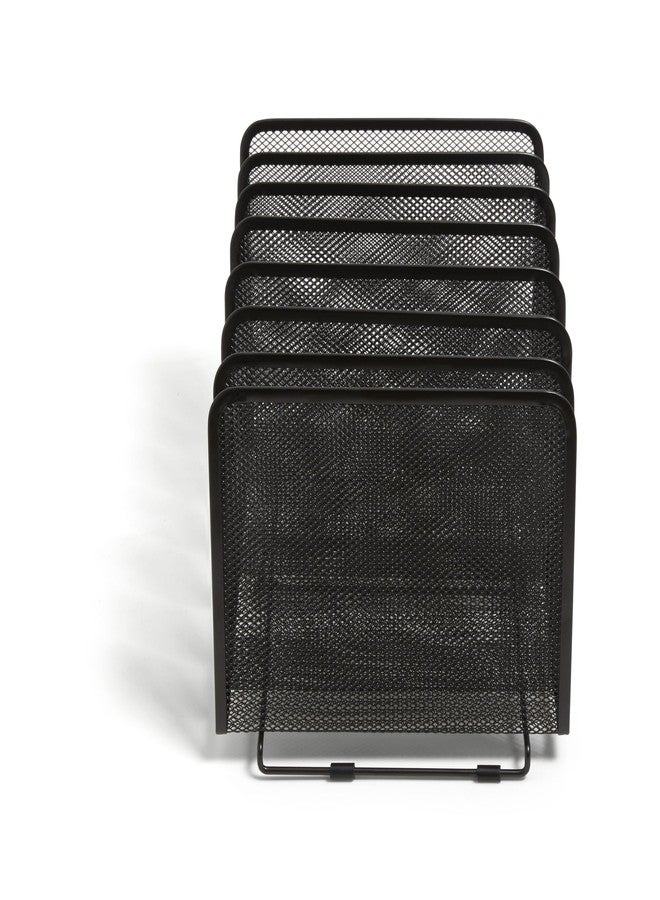 TRU RED Wire Mesh File Organizer, 7‑Compartment - Vertical Desktop Sorter for Files, Folders & Mail - Image 3
