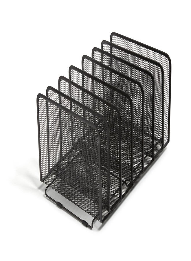 TRU RED Wire Mesh File Organizer, 7‑Compartment - Vertical Desktop Sorter for Files, Folders & Mail - Image 2