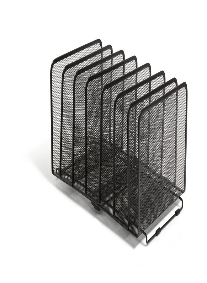 TRU RED Wire Mesh File Organizer, 7‑Compartment - Vertical Desktop Sorter for Files, Folders & Mail - Image 4