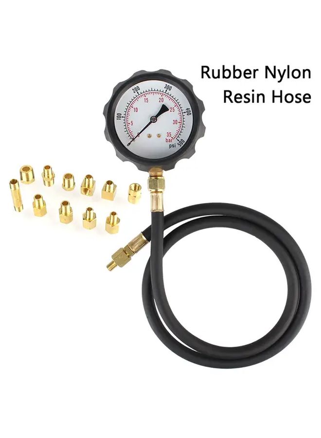 1 Set TU 11A Automotive Hydraulic Oil Pressure Gauge Kit Metal Diagnostic Service Tool Multi Function Transmission Pressure Gauge For Vehicle Maintenance - Image 5