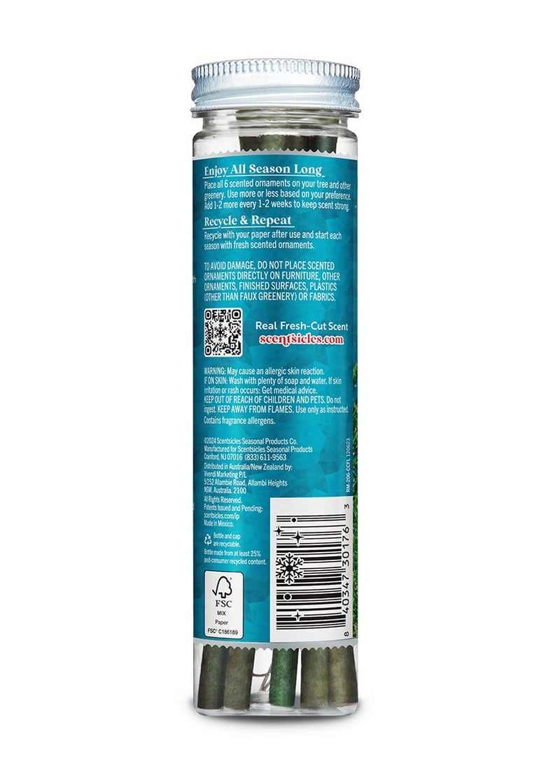 ScentSicles زينة معطرة برائحة غابة عيد الميلاد بعصا الحلوى - 1 زجاجة (6 قطع إجمالي)  - Image 2