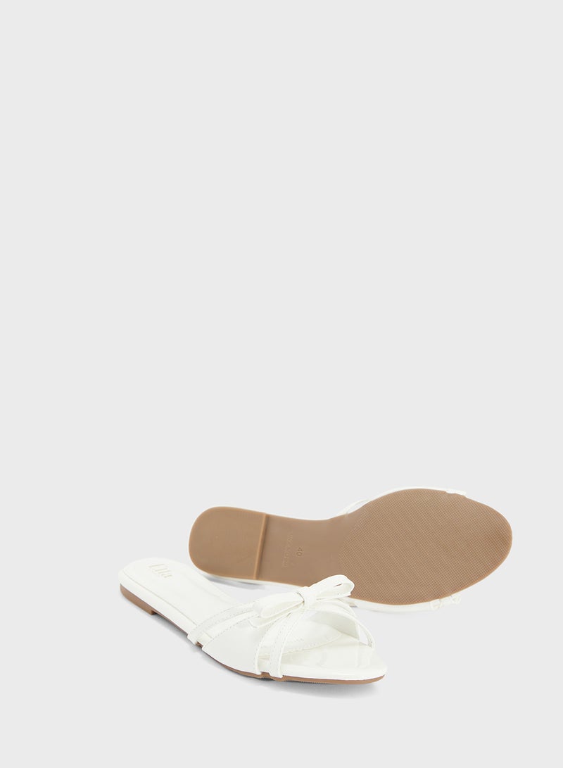 ELLA Flat Sandal With Bow  - Image 3