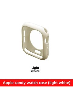 Half Pack TPU Watch Case For Apple Iwatchs10 Soft Case Ultra49mm Candy Color Frosted Protective Cover-Color:Light White-Dimensions:Candy Shell (41mm) With Packaging