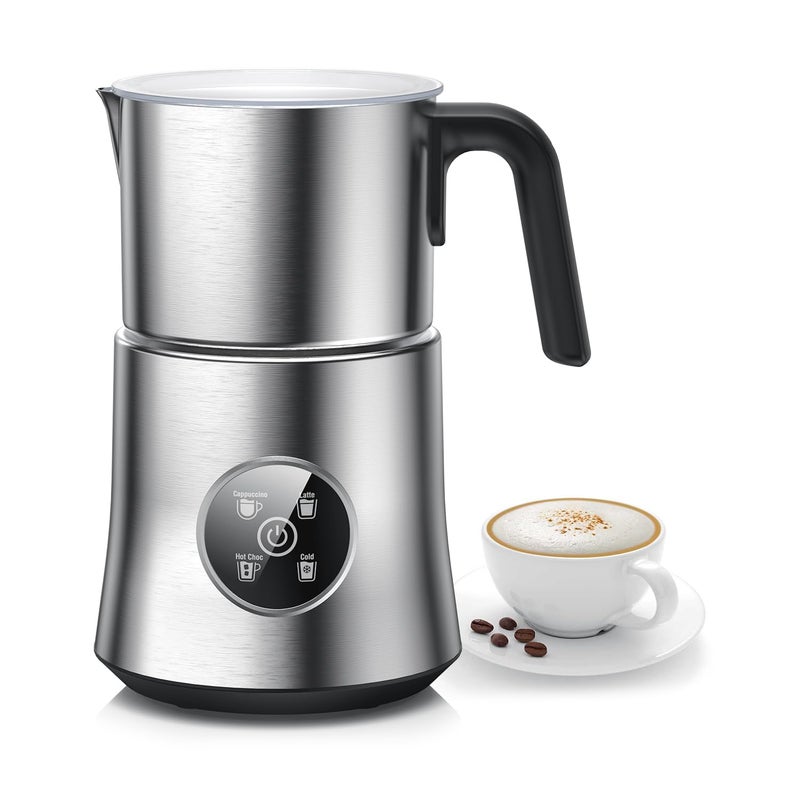 PSIIDAN Milk Frother and Steamer, Large Capacity & Detachable Electric Milk Frother, Automatic Warm and Cold Foam Maker, Hot Chocolate Maker, Stainless Steel Jug, 30.44Oz./900ML - Image 1