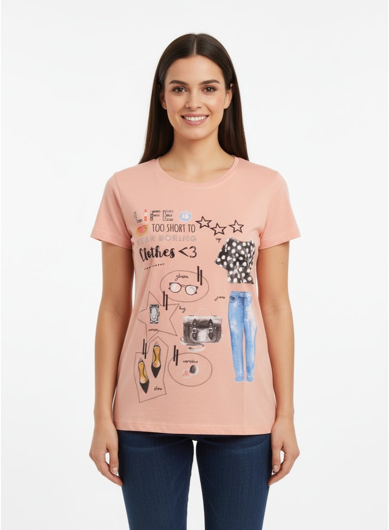 general T-SHIRT LADIES BODICE AOP S/S SV-LTS-41 - Image 1