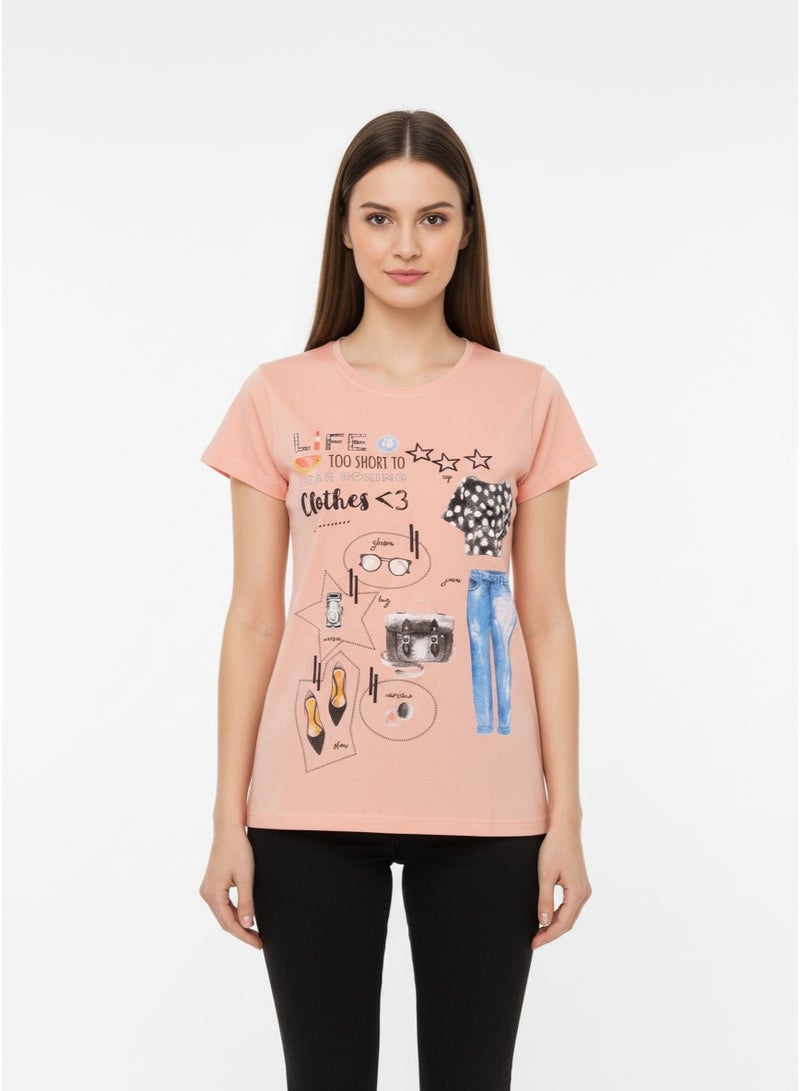 general T-SHIRT LADIES BODICE AOP S/S SV-LTS-41 - Image 2