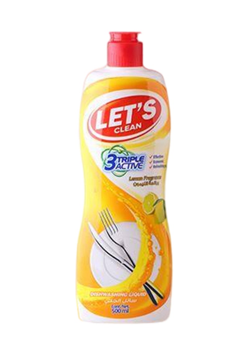 LET'S CLEAN سائل غسيل الأطباق 500 مل ليمون 