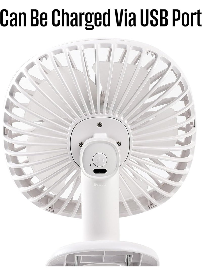 Westinghouse Westinghouse Portable Clip-On Desk Fan – 3 Speed Rechargeable Battery Operated Fan with Adjustable Tilt, Compact Quiet Cooling for Home, Office, and Travel – 190mm x 140mm  - Image 5