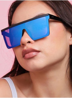 Haute Sauce Tinted Lens Black Frame Oversized Sunglass  - Image 5