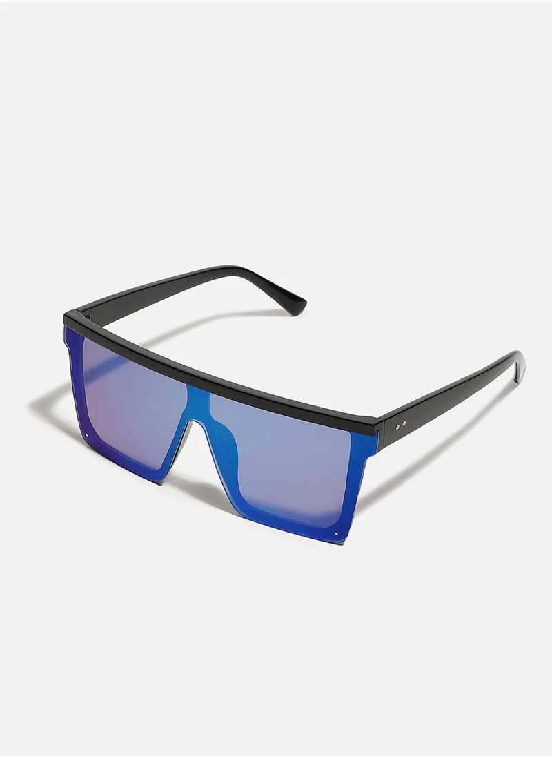 Haute Sauce Tinted Lens Black Frame Oversized Sunglass