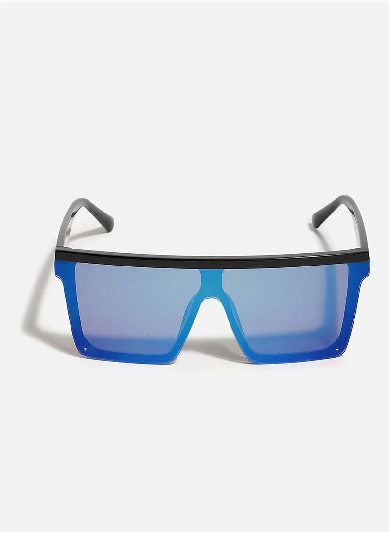 Haute Sauce Tinted Lens Black Frame Oversized Sunglass