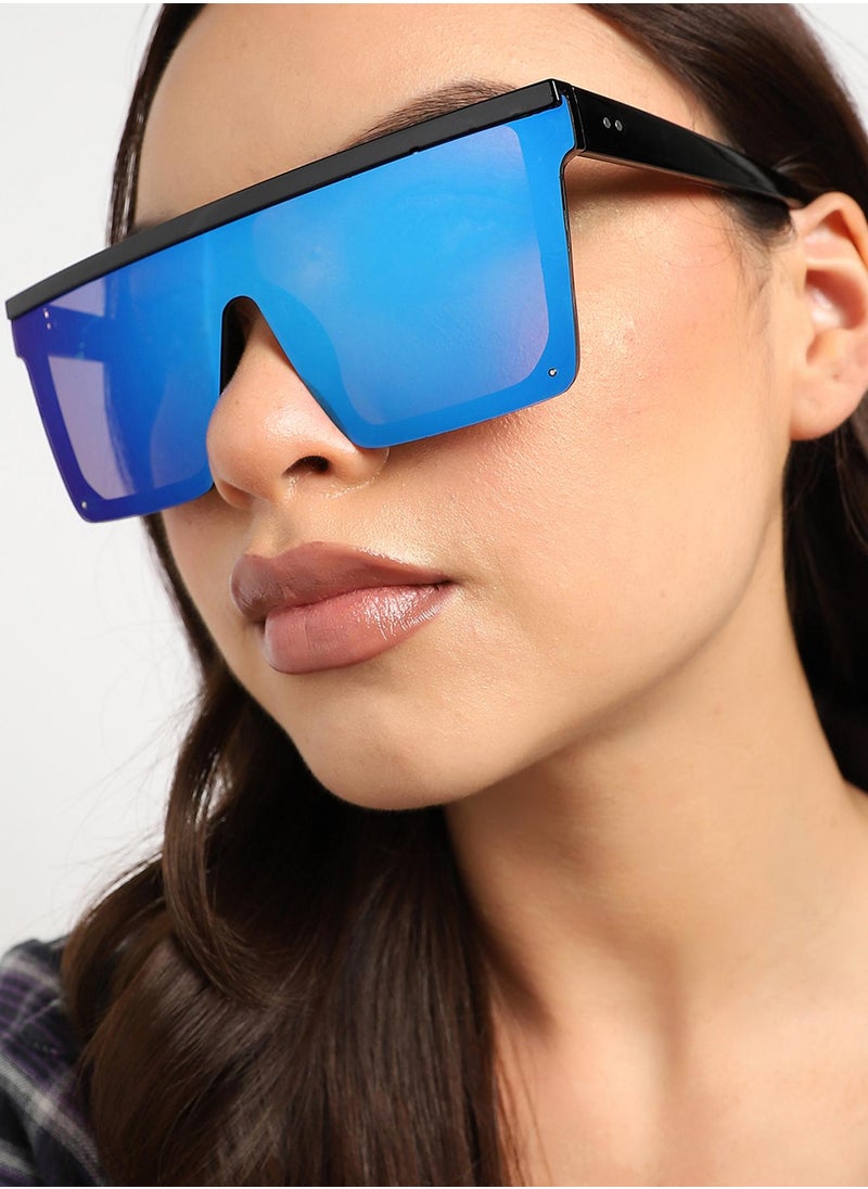 Haute Sauce - Tinted Lens Black Frame Oversized Sunglass - Image 1