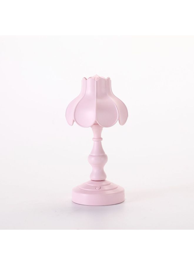 Vintage Lotus Leaf Usb Lamp Girl's Heart Ins Student Dormitory Desktop Flower Decorative Table Lamp Bedroom Ornaments Night Light-Color:LD05 Powder  - Image 1