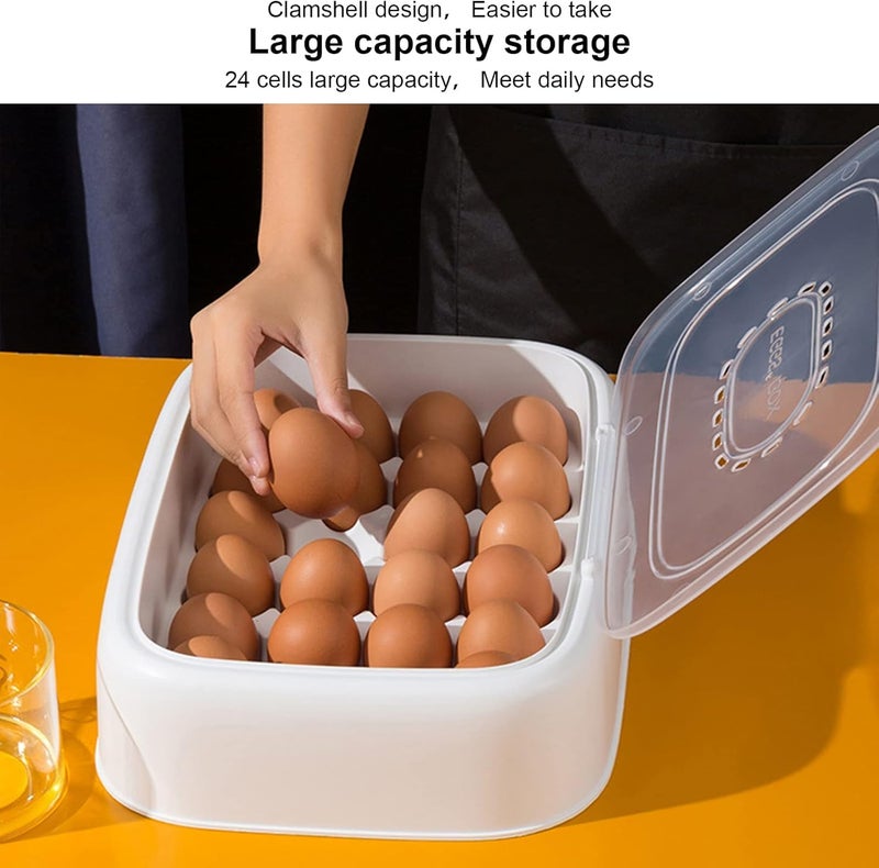 Lupro Egg Storage Container Box 24 Grid White - Image 5