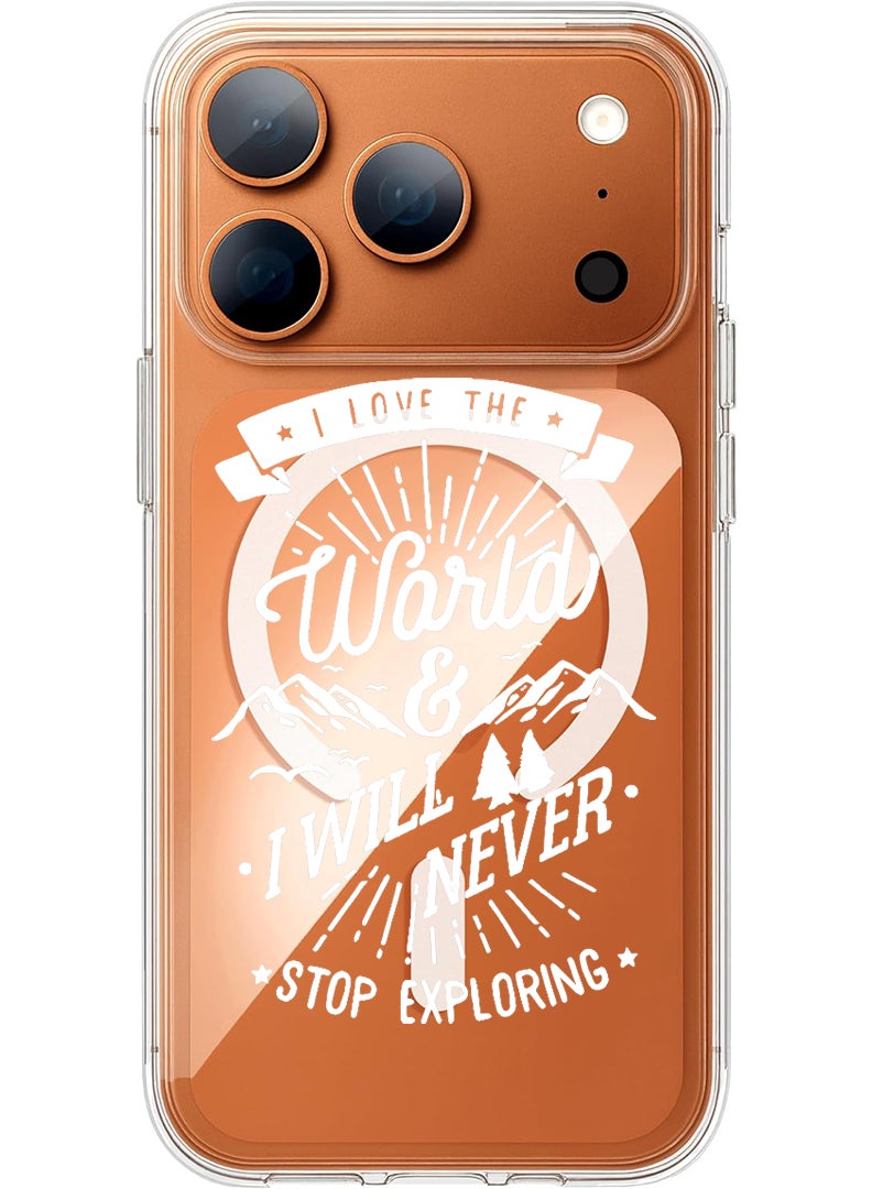 Theodor Magnetic Case for Apple iPhone 17 Pro Compatible with MagSafe Wireless Charging, Shockproof Phone Bumper Cover - i woke up this cute - Image 1