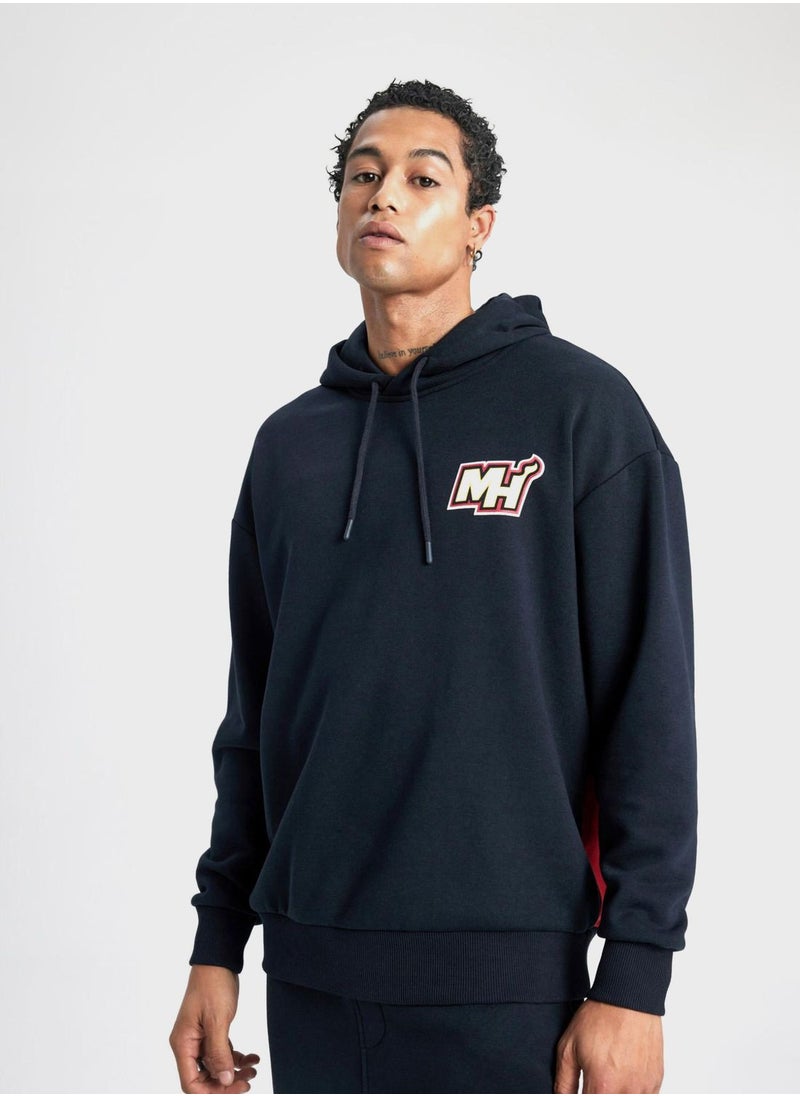 DeFacto Man Licensed Miami Heat (Nbamia1000) Oversize Fit Sweat Shirt  - Image 1