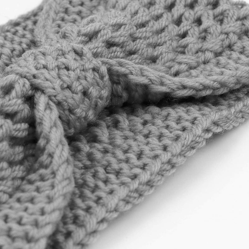 DRESHOW Knit Crochet Headband for Women Ear Warmer Soft Turban Stretch Warmer Headbands Winter Fashion Head Wrap - Image 3