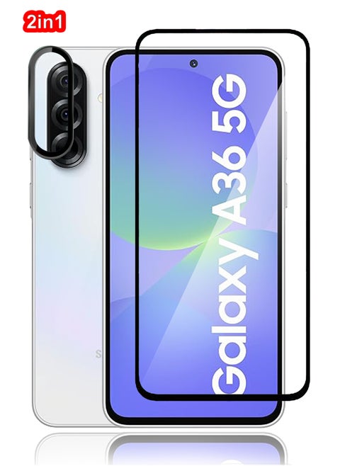 2 in 1 Samsung Galaxy A36 Screen & Camera Protector - High Transparency Full Coverage Shield for Scratch & Impact Protection - Screen & Camera Protector for Samsung Galaxy A36