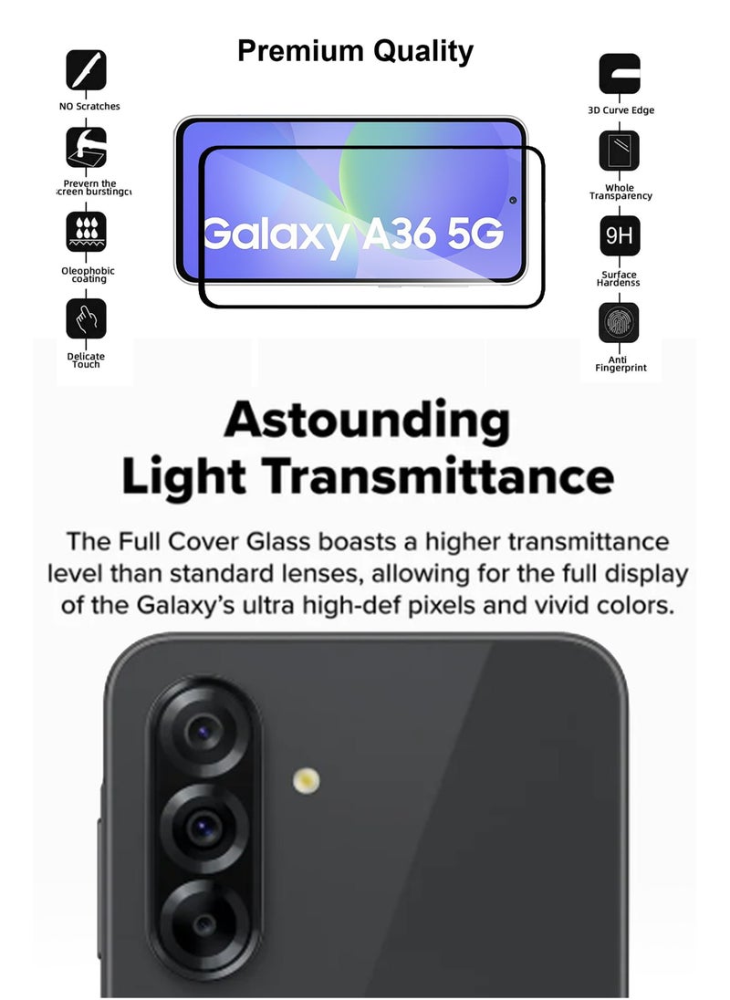 Generic - 2 in 1 Samsung Galaxy A36 Screen & Camera Protector - High Transparency Full Coverage Shield for Scratch & Impact Protection - Screen & Camera Protector for Samsung Galaxy A36 - Image 1