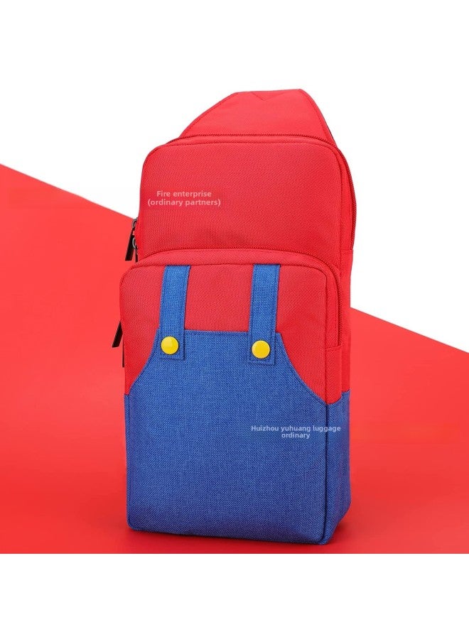 Mario Storage Kingdom Crystal Single Shoulder Crossbody Bag For Nintendo Switch Protective Cover Game Console Protection Case-Product Color:Al Zeus - Image 2