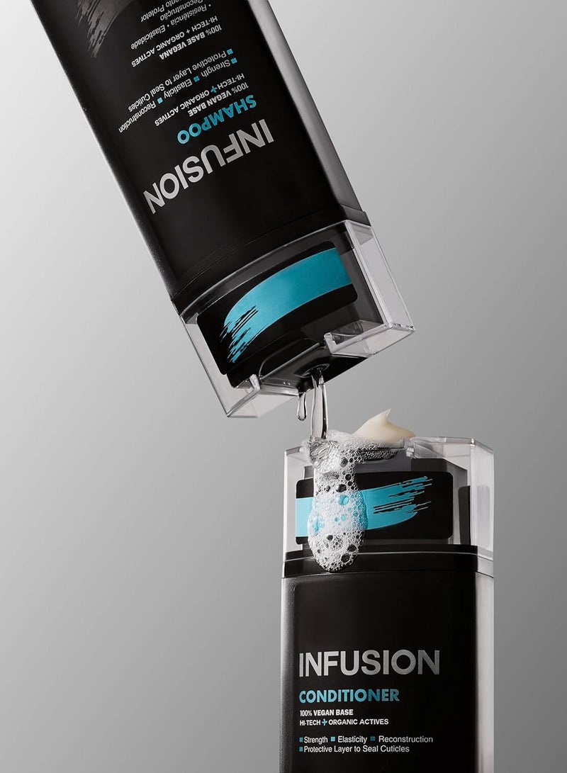 تروس شامبو تروس إنفيوجن | شامبو للعناية بالشعر للنساء والرجال | حماية اللون، إصلاح مضاد للشيخوخة وترطيب عميق | مع الكولاجين النباتي والكيراتين | علاج معزز للشعر 300 مل / 10.14 أونصة سائلة - Image 4