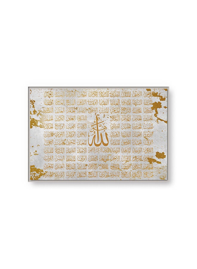 Marktna Canvas Wall Art For Wall Decoration, Islamic Design,With A Hollow Silver Frame,Size (120x80),One Piece - Image 2