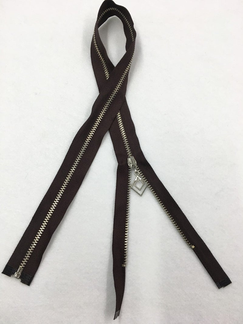 Karan Tuhafiye Karan Haberdashery Demir Diş Coat Cardigan Vest Zipper 60 cm Brown - Image 1