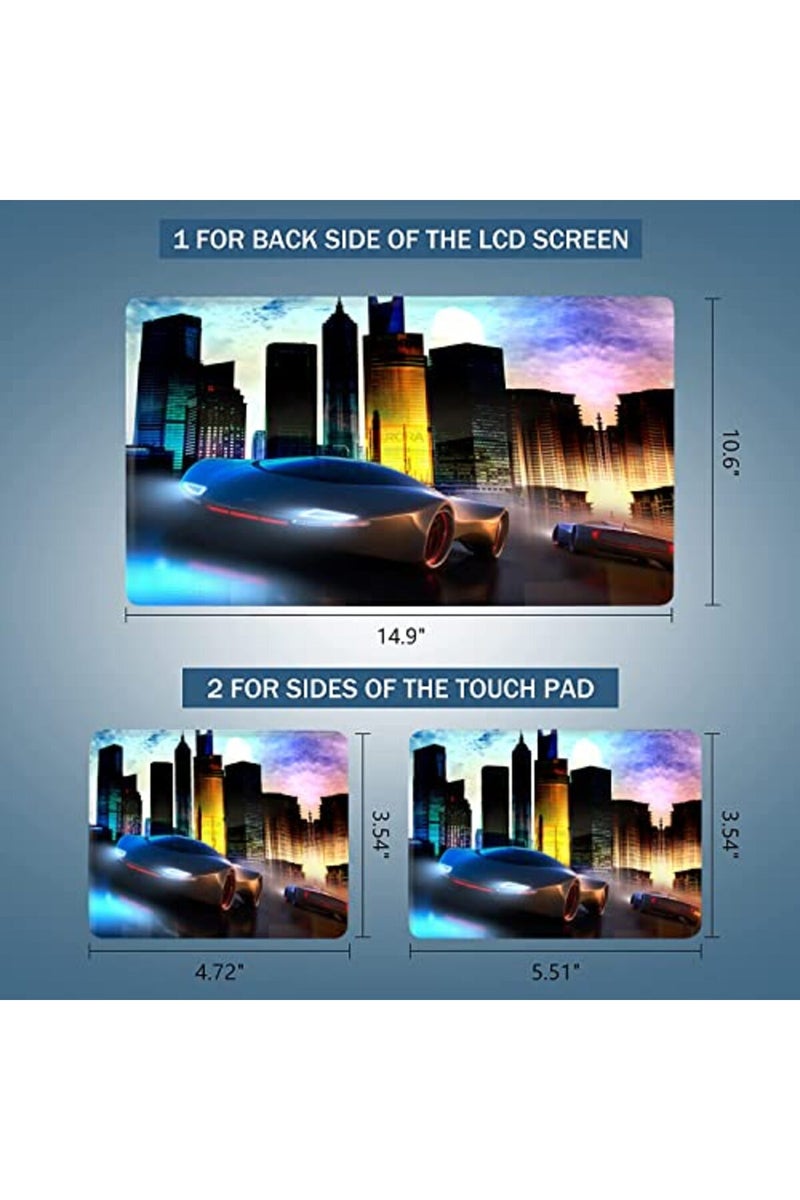 AORTDES City Car 14 15 15.4 15.6 Inches Personalized Laptop Skin Sticker Decal Universal Netbook Skin Sticker Reusable Notebook PC Art Decal Protector Cover - Image 3