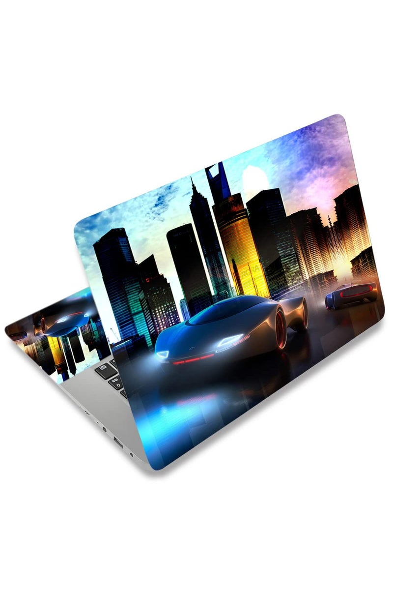 AORTDES City Car 14 15 15.4 15.6 Inches Personalized Laptop Skin Sticker Decal Universal Netbook Skin Sticker Reusable Notebook PC Art Decal Protector Cover - Image 1