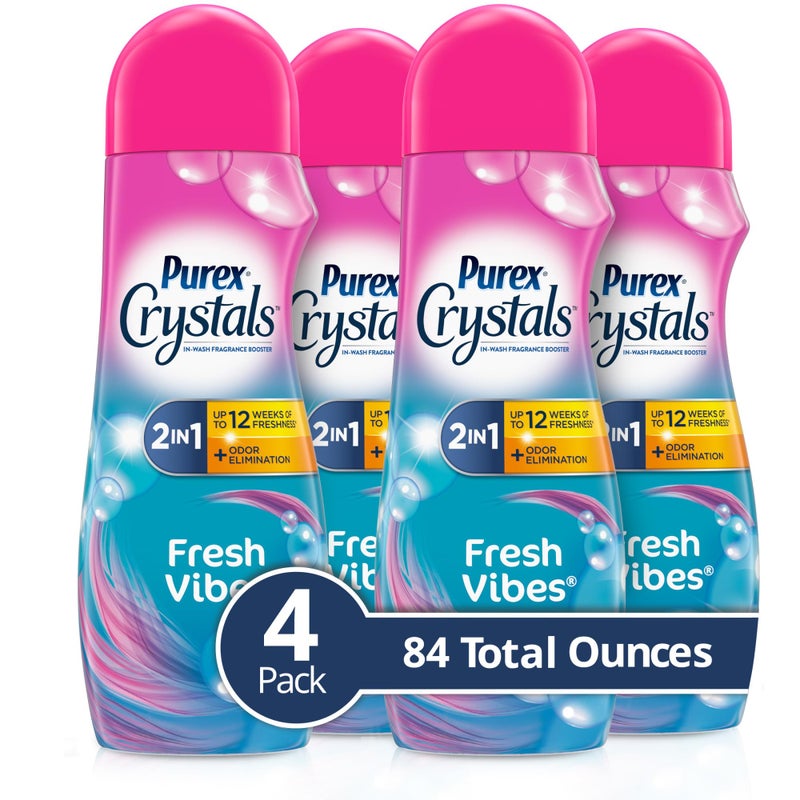 Purex Crystals in-Wash Fragrance and Scent Booster, Fresh Vibes, 21 Ounce, 4 Count - Image 1
