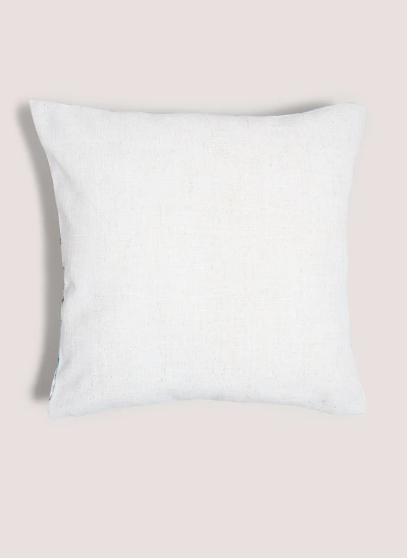 Matalan Harbour Scene Cushion Blue