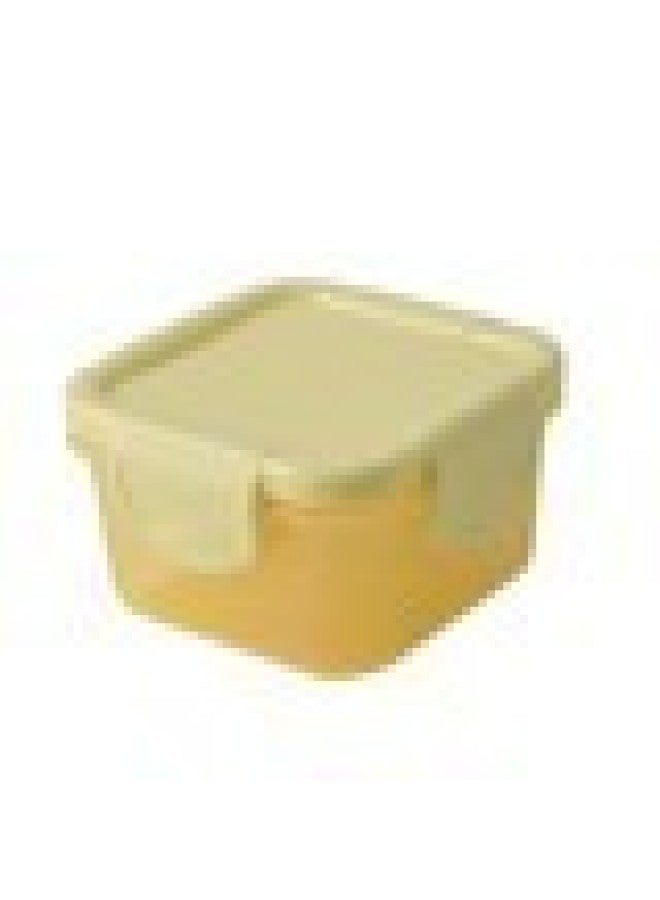 Mini Fresh-keeping Box Sealed Plastic Box Baby Food Supplement Box Can Be Cooked High Temperature Resistant Baby Transparent Storage Box Wholesale-Specifications:Yellow  - Image 1