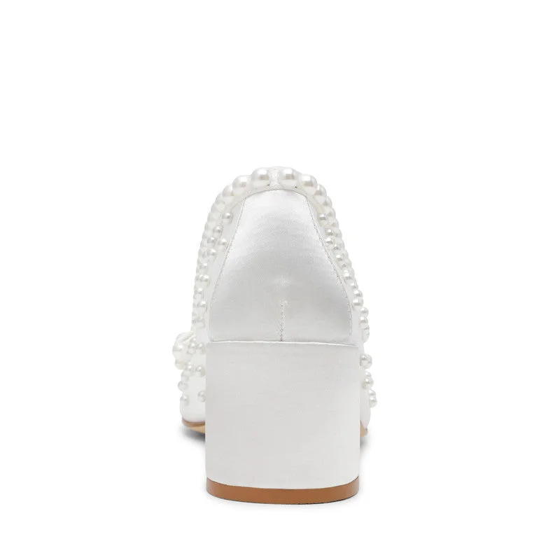 STEVE MADDEN Quinnie Ivory Pearl Heels