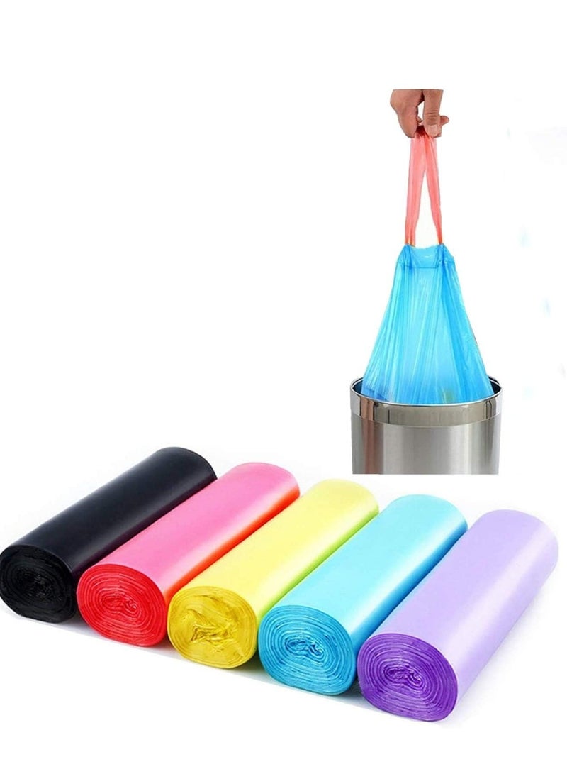 Markhor 5 Pieces Trash Bags Drawstring Garbage Bags for Bathroom,Toilet Home Office and Bedroom - Image 1