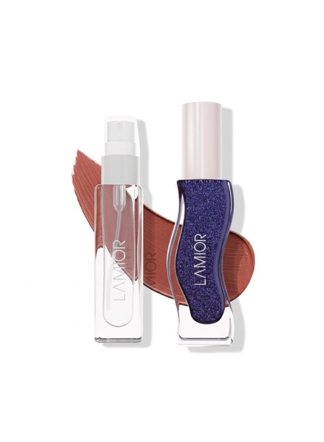 LAMIOR Lip Tint Long Lasting No-Fade Peel Off Lip Stain Tattoo Kit - India’s First Matte Finish, Waterproof, Transfer Proof & Ultra Hydrating with Astaxanthin, Rose & Ceramides, (Basque Caramel) - Image 1