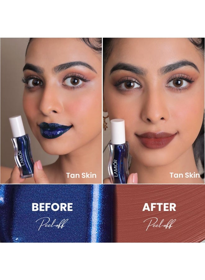 LAMIOR Lip Tint Long Lasting No-Fade Peel Off Lip Stain Tattoo Kit - India’s First Matte Finish, Waterproof, Transfer Proof & Ultra Hydrating with Astaxanthin, Rose & Ceramides, (Basque Caramel) - Image 2