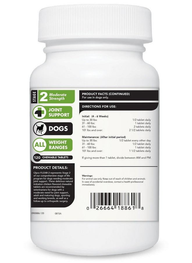 VetriScience Laboratories - Glyco Flex® 2 Hip And Joint Supplement For Dogs, Chewable Tablets (2 Pack) - Image 1